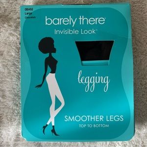 Women's Barely There Invisible Look Legging, Chocolate Brown, Large, NWT